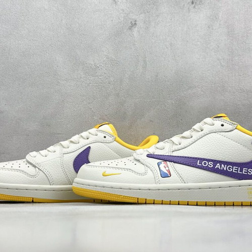 Air Jordan 1 Low LA Lakers Edition new handmade sneakers