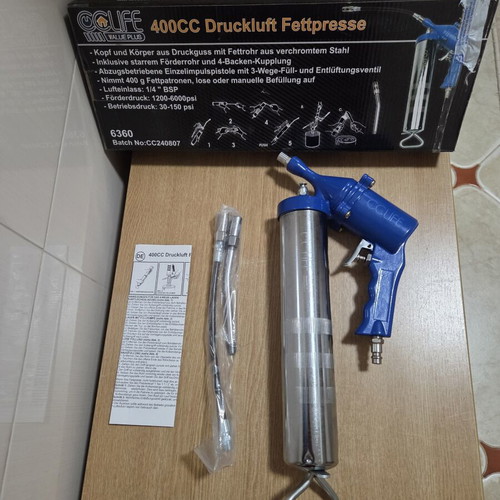Pneumatic grease pump GG Life 400CC new, 400 ml capacity
