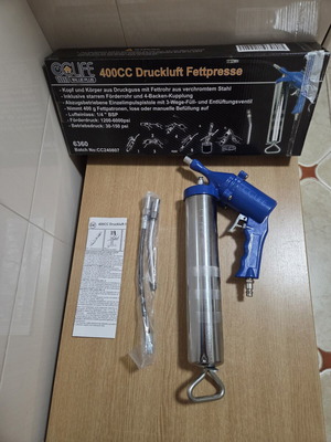 Pneumatic grease pump GG Life 400CC new, 400 ml capacity
