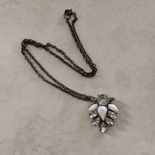 Set of two layering necklaces boho style, like new, white