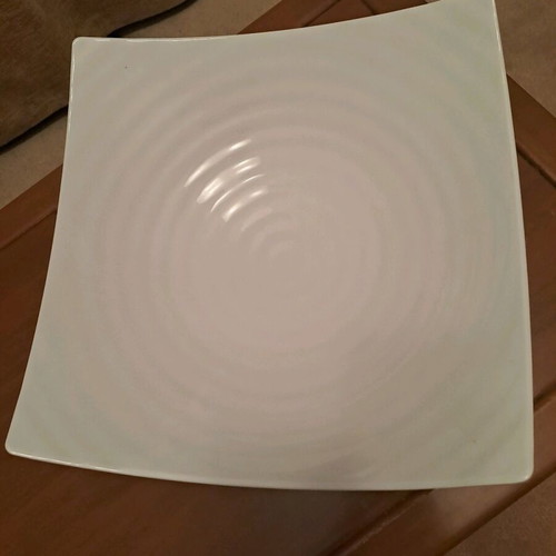 MFH Industrial Porcelain Serving Platter Large Square New 40x40x14 cm
