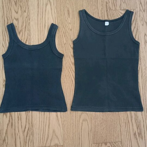 Sleeveless shirts used, pack of 2, black cotton