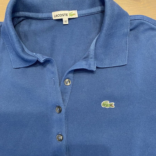 Lacoste polo shirt used, blue, size L