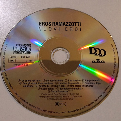 Eros Ramazzotti Nuovi Eroi CD used