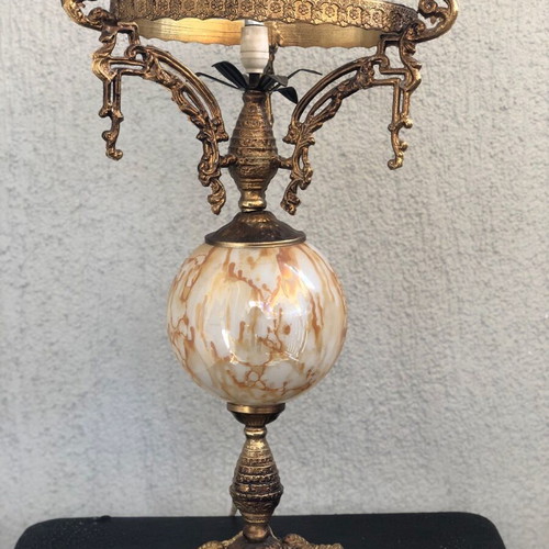Table lamp antique used, vintage 1960s style