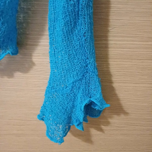 Knitted cardigan like new, turquoise