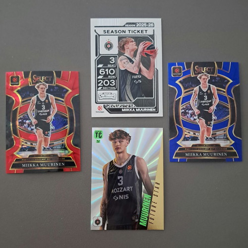 Miikka Muurinen card bundle like new, 2025-26 Panini collections