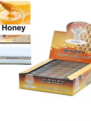 Hornet King Size rolling paper honey flavor new