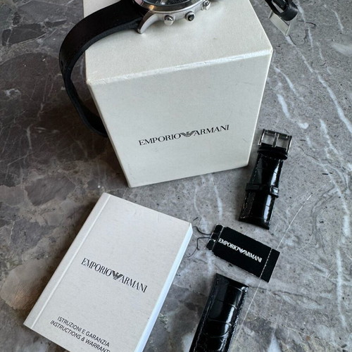 Emporio Armani men's watch AR2447 like new, black