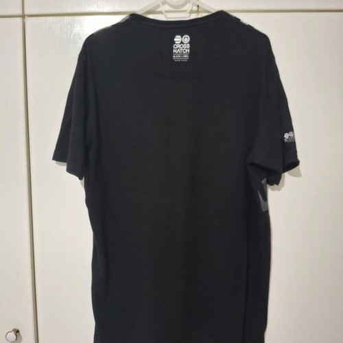 Crosshatch men's t shirt used XL black gray wide fit