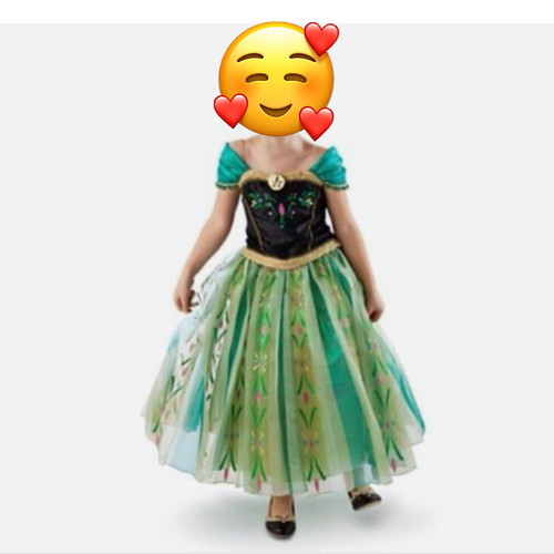 coronation green dress Fairytale Frozen Princess Anna Inspired Coronation Dress & Choker Rent / Small main image 1