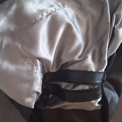 Elena Athanasiou backpack used, black faux leather with studs