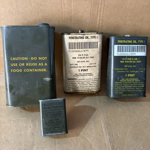 Tin boxes used, set of 4, 2 full and 2 half full