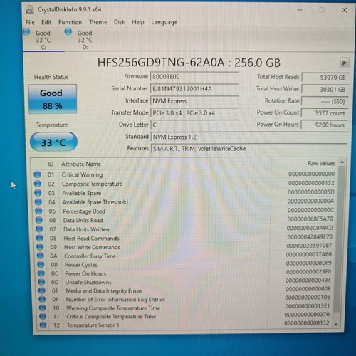 SK Hynix PC401 256GB NVMe M.2 SSD like new