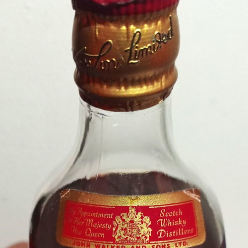Collectible Johnnie Walker Red Label Scotch Whisky old bottle 1950s–60s