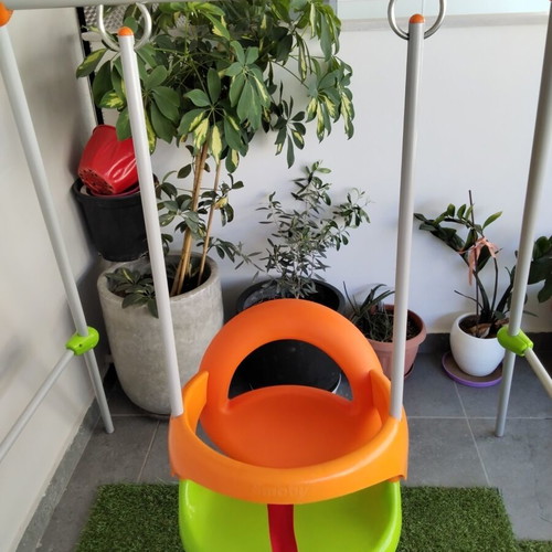 Smoby metal baby swing used with ergonomic plastic seat