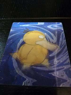 3D Pokemon card Psyduck #54 / Goldduck #55 used, 2000