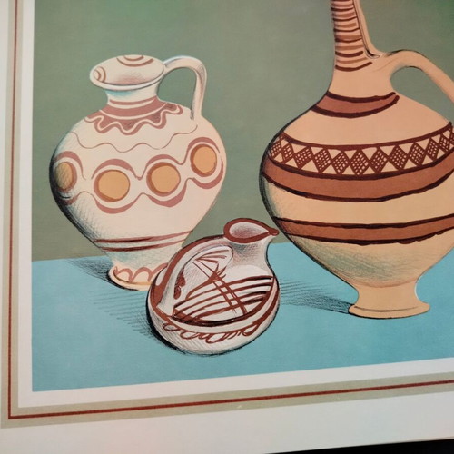 Λεύκωμα Mycenae μεταχειρισμένο, 12 έγχρωμες πλάκες, εποχής 50'