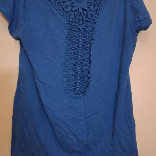 Loose blouse like new, blue with lace back design