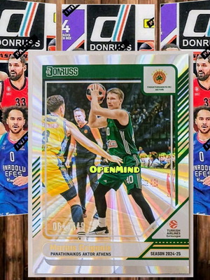 Κάρτα Grigonis Holo Lazer αριθμημένη /149, Παναθηναϊκός Donruss Euroleague 2024-25 καινούργια