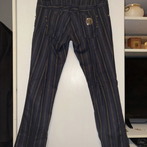 Vintage Elisabetta Franchi pants petite size 40 new, black and blue