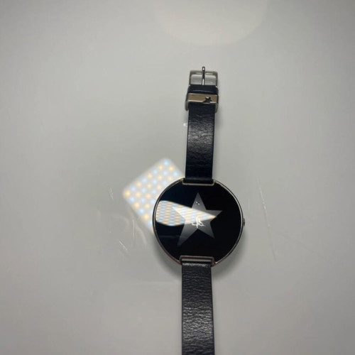 Thierry Mugler double wrap wristwatch black leather like new