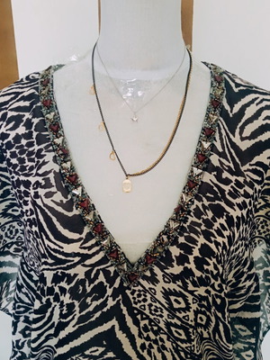 Accessorize καφτάνι φόρεμα με ζέβρα animal print, διακοσμημένο, σαν καινούργιο