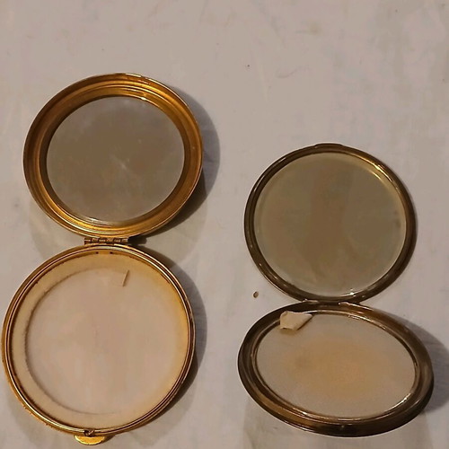 Collectible powder compacts used, set of 6 from America and Europe
