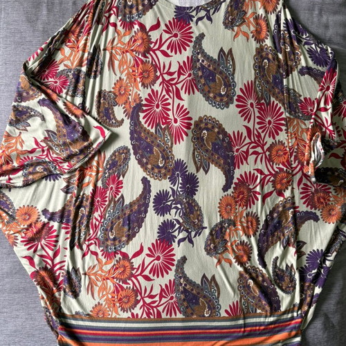 CantaO dress used with mixed print and butterfly sleeves