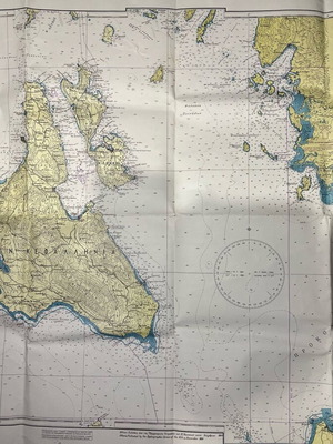 Nautical chart used by Hydrographic Service Kefalonia, Ithaki, Echinades