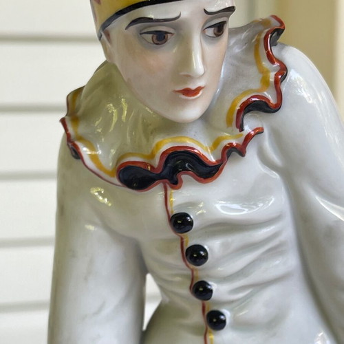 Pierrot figurine used Art Deco Rosenthal porcelain 1926