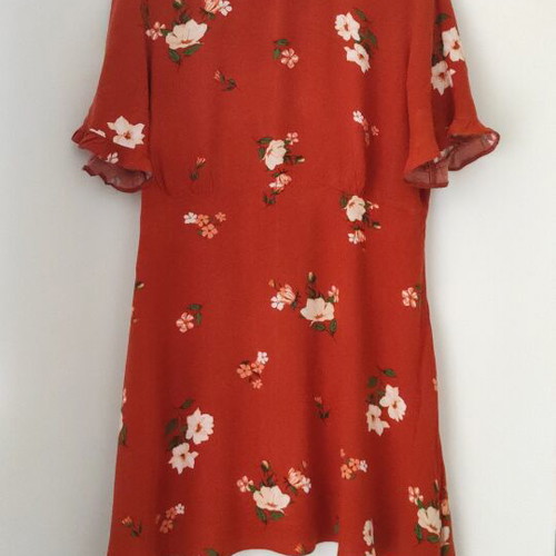 Primark floral dress like new, dark orange rust color, size XL