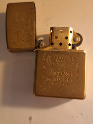 Zippo windproof lighter brass Jack Daniel's used