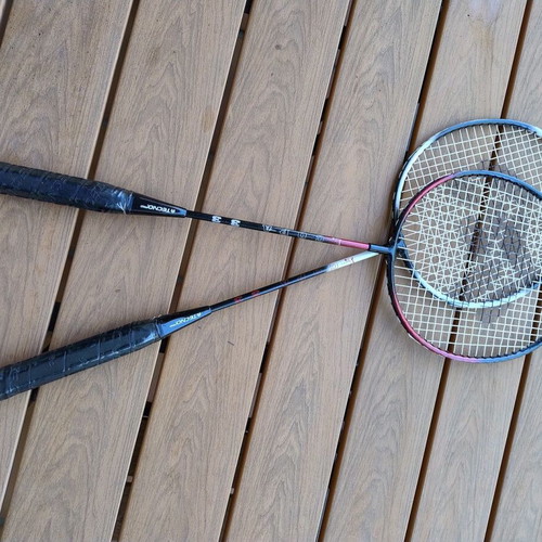 Tecnopro badminton rackets set used, pack of 2