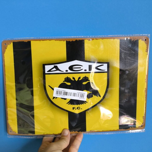 AEK Metal Sign official replica, new, 20.32cm x 30.48cm