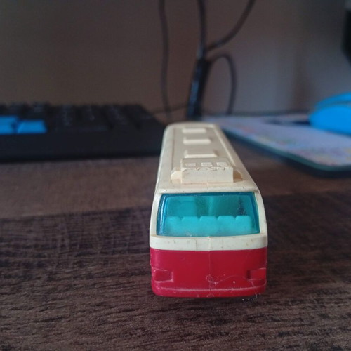 Joy Toy Mercedes-Benz O302 vintage plastic toy bus used