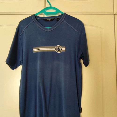 Men's short-sleeve t-shirts used, pack of 3, size L, blue and red