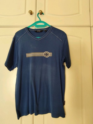 Men's short-sleeve t-shirts used, pack of 3, size L, blue and red