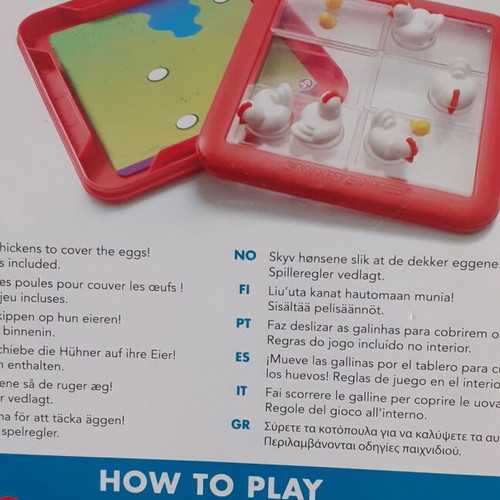 Chicken Shuffle Jr game used for 1 player age 4+