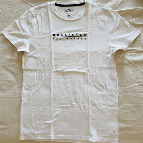 Hollister California white T-shirt, size S