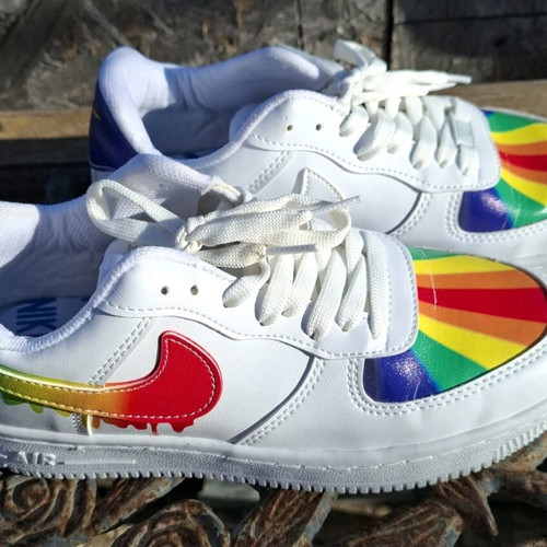Nike Rainbow Drip Air Force 1 sneakers like new, size 39-40