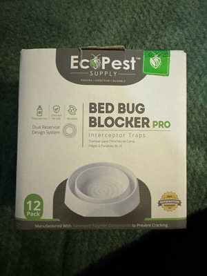 Bed bug traps new, pack of 12 for bed and sofa bases