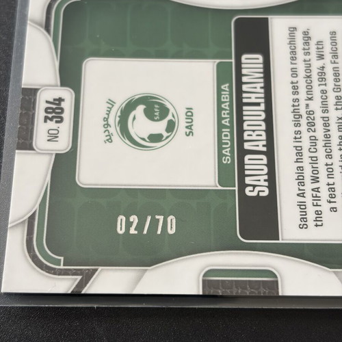 Saud Abdulhamid Panini Prizm World Cup 2026 RC card #02/70