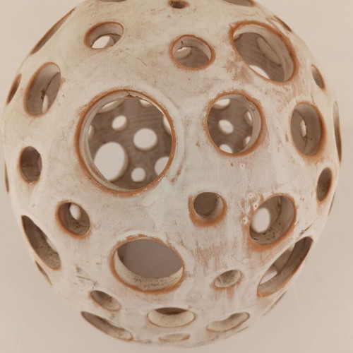 Ceramic garden wall light used