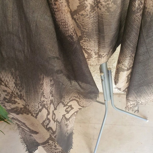 Scarf like new, 2 meters long, gray and beige