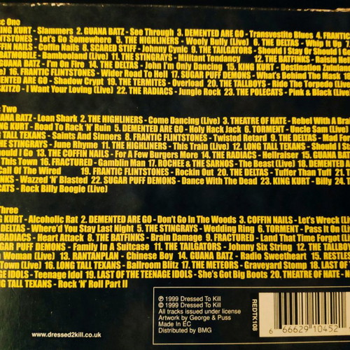 Various Psycho Killers Psychobilly Compilation used, triple CD