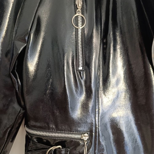 Sinequanone Patent PVC Biker Jacket Black like new