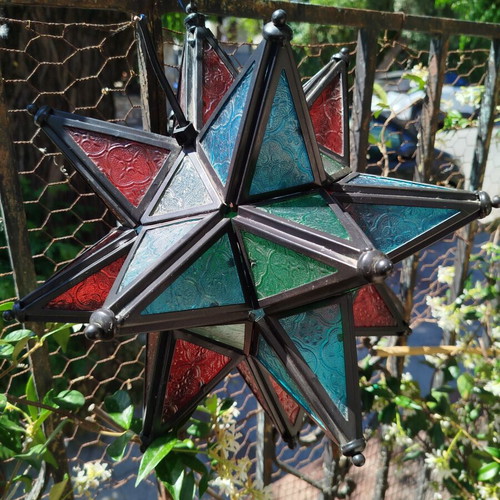Moroccan star-shaped ceiling light pendant