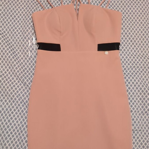 BSB mini dress with cut-outs, powder pink