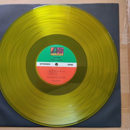 Raven Stay Hard LP translucent yellow vinyl new, metal